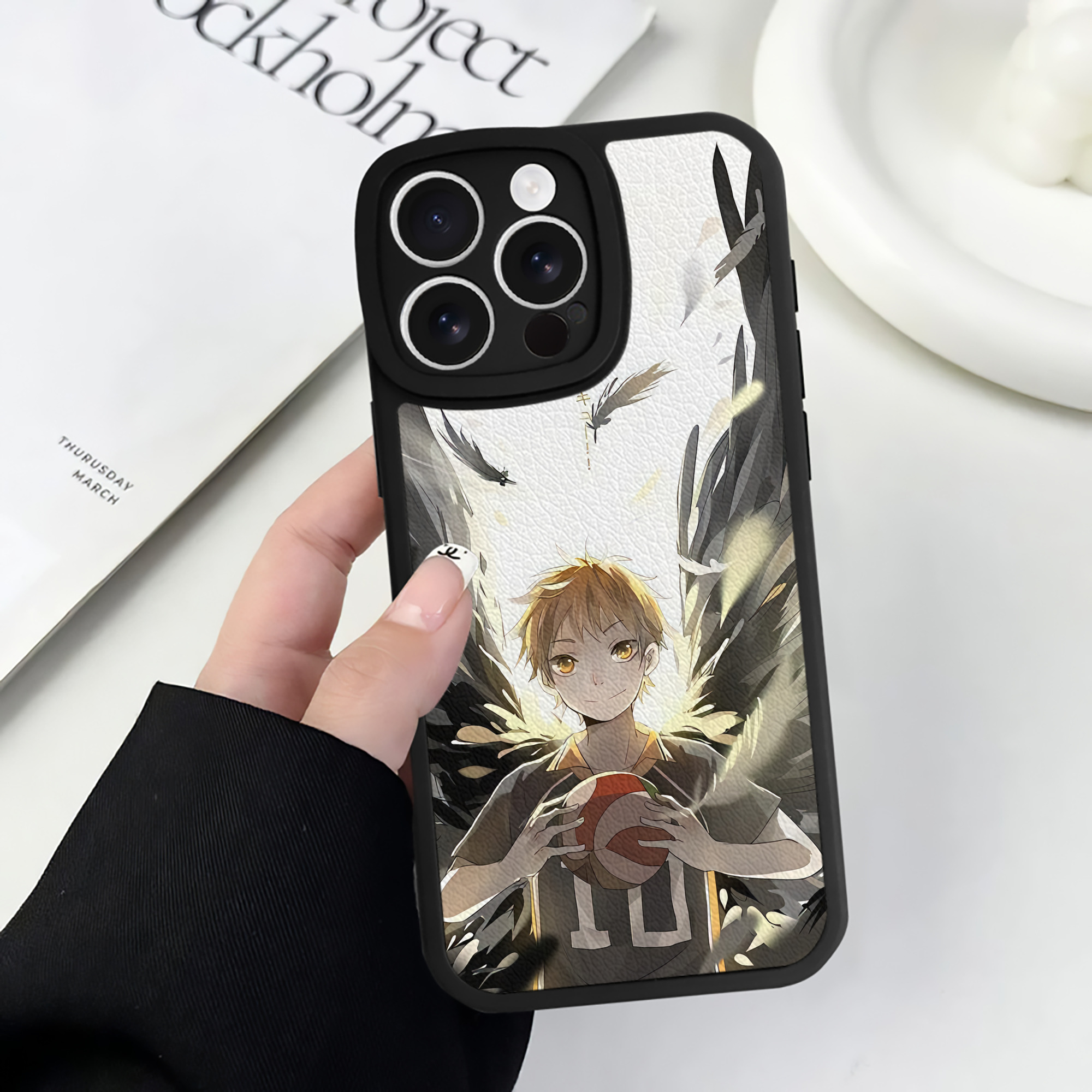 （画像用） ハイキュー!! Haikyu!! 【iPhone 16シリーズ対応】シリコンスマホケース（レザー調） 材質：シリコン